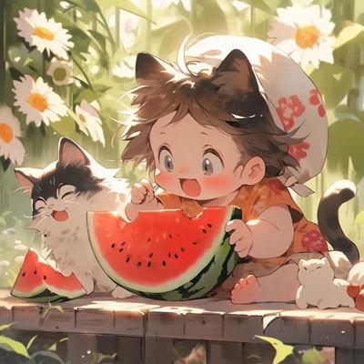 网红吃瓜动漫头像图片大全,趣味横生的二次元世界